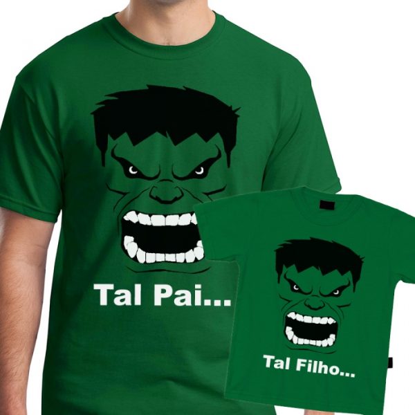Christmas wing Father fage Kit camisetas Hulk Tal Pai Tal Filho(a) – Criazopa